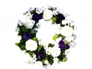 Cream & Purple Open Wreath